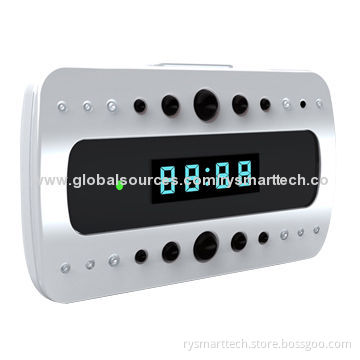 Black Pearl RF Night Vision Alarm Clock Hidden Camera DVR with 1920*1080P